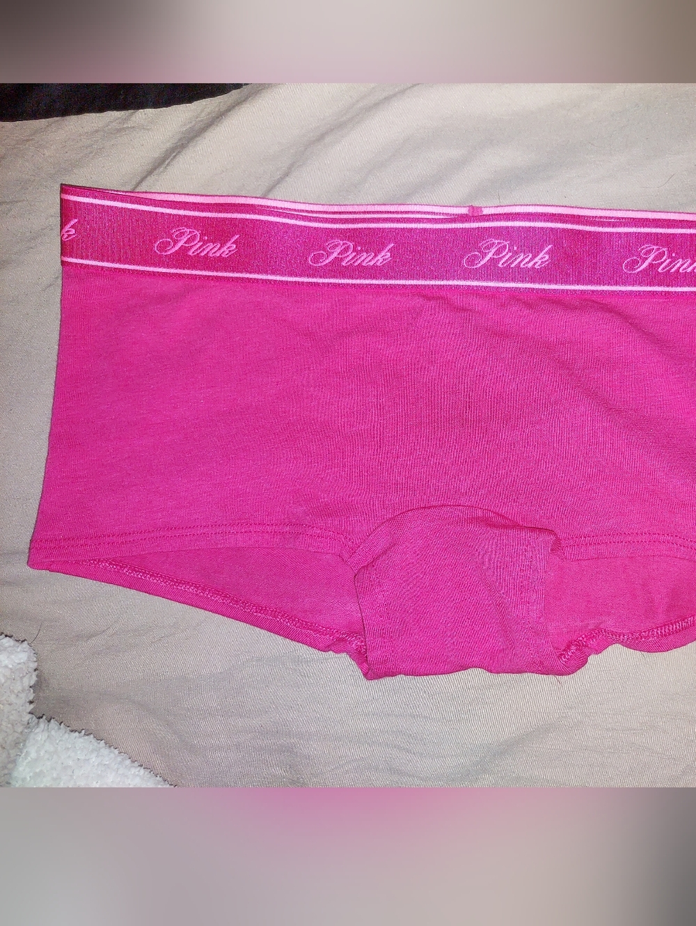 PINK Victoria's Secret NWT Hot Pink Cotton Boyshorts Cherry XS Brand New